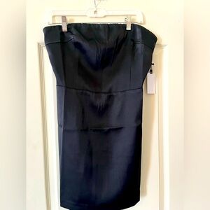 New! ASTR the Label Elegant Black Strapless Mini Satin Dress women’s Size Large